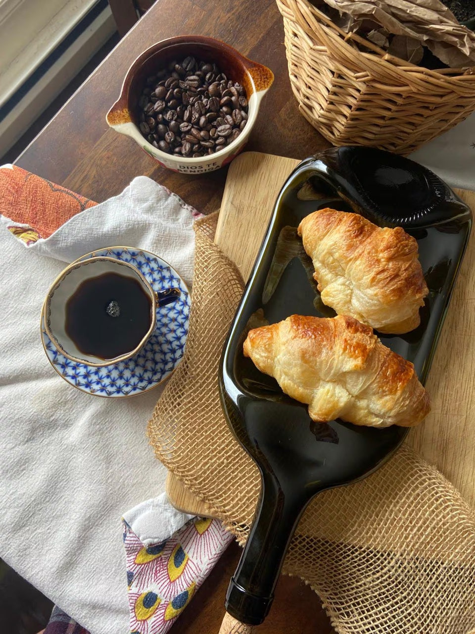 Large Handcrafted Flattened Bottle Platter