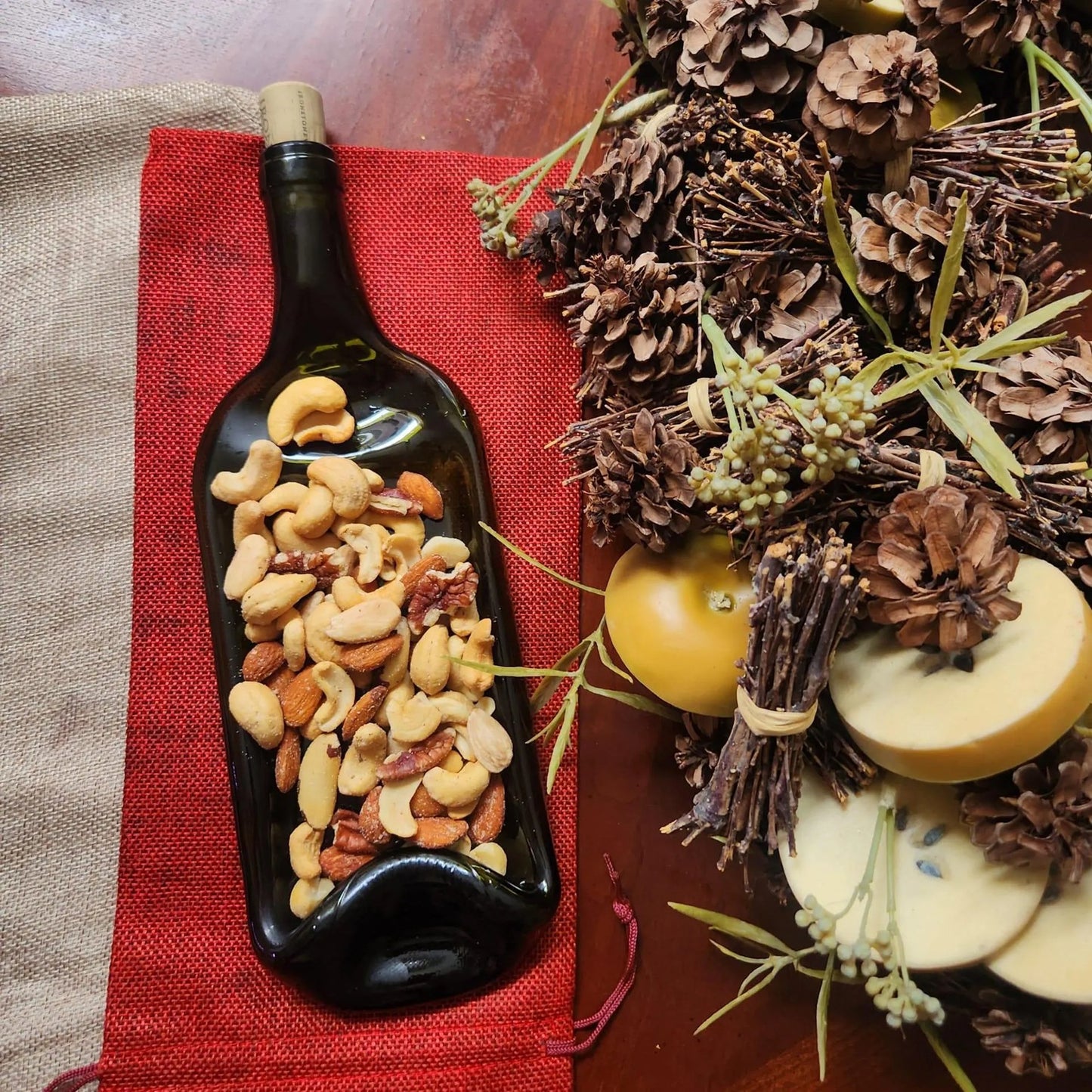 Brown Flattened Bottle Platter