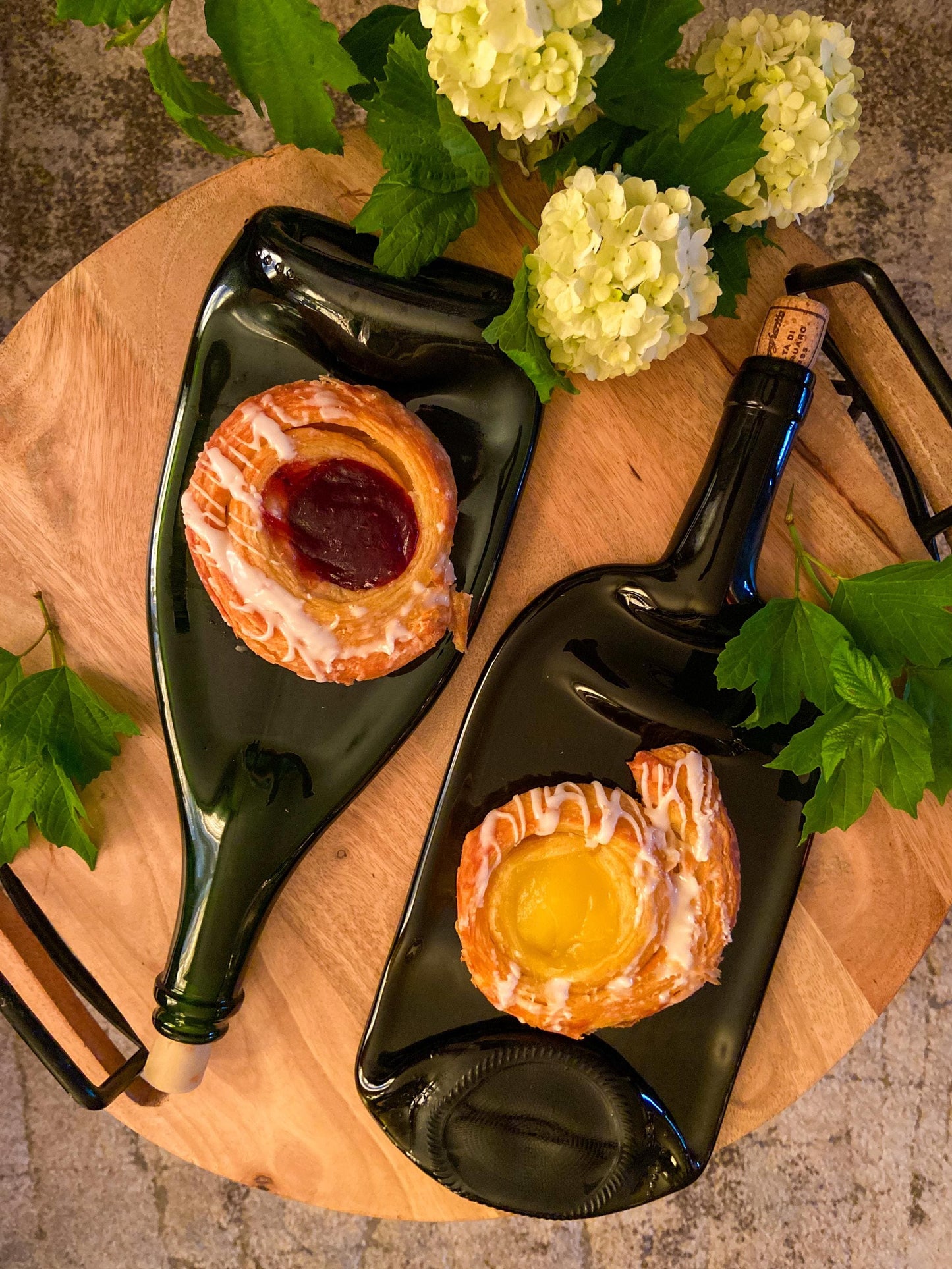 Large Handcrafted Flattened Bottle Platter